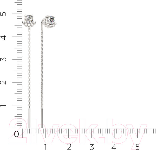 Изображение товара Серьги из серебра ZORKA 0310677.ZZ (с фианитами)