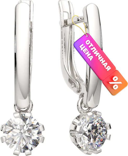 Изображение товара Серьги из серебра ZORKA 0310941.ZZ (с фианитами)