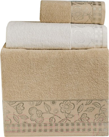 Изображение товара Набор полотенец Two Dolphins Vera / 11791 (3шт, в коробке, бежевый)