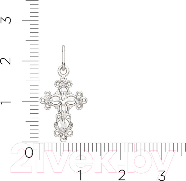 Изображение товара Крестик из серебра ZORKA 0440195.REL (с фианитами)