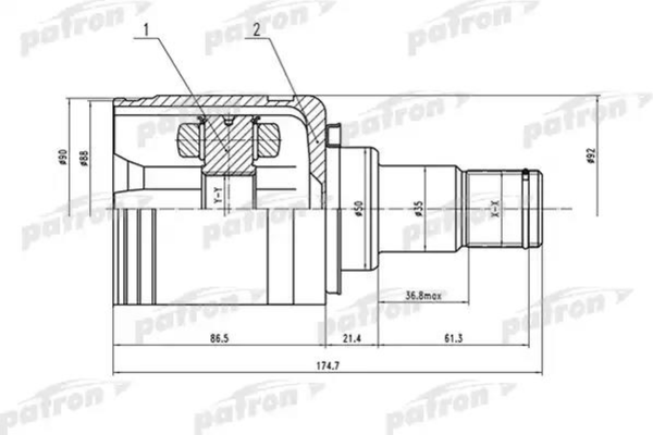 Изображение товара ШРУС Patron PCV1570