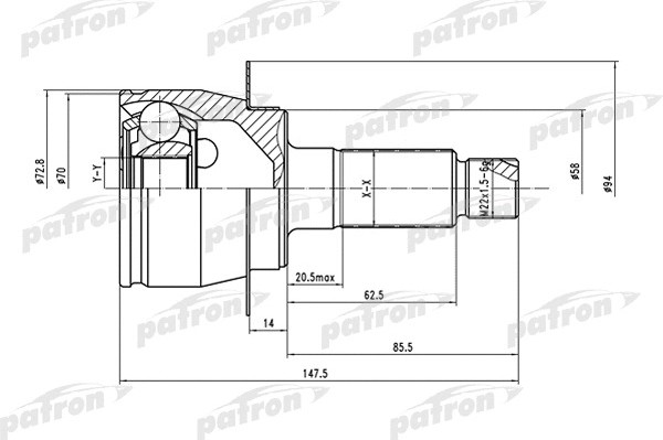 Изображение товара ШРУС Patron PCV1558