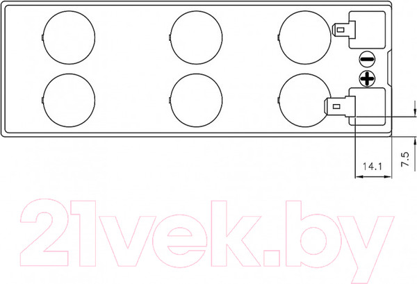 Изображение товара Аккумуляторная батарея CSB HR1224W F2 12V 6Ah