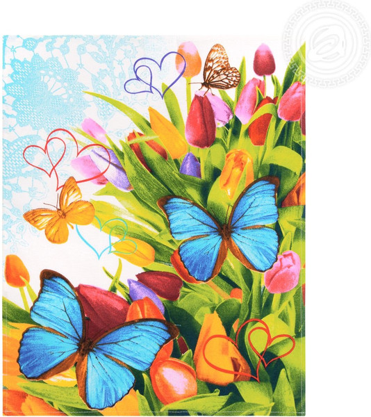 Изображение товара Набор полотенец АртПостель Цветник из рогожки 45x60