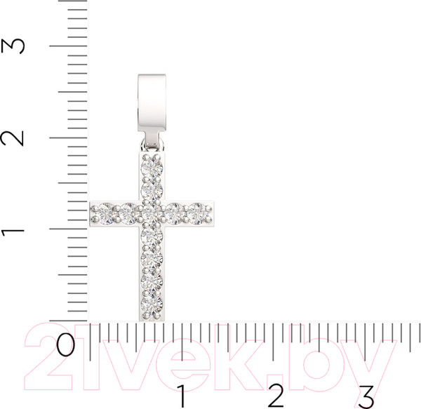 Изображение товара Крестик из серебра ZORKA 0440439.ZZ.REL (с фианитами)