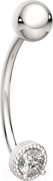 Изображение товара Пирсинг из серебра ZORKA 0710001 (с фианитом)