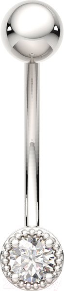 Изображение товара Пирсинг из серебра ZORKA 0710001 (с фианитом)