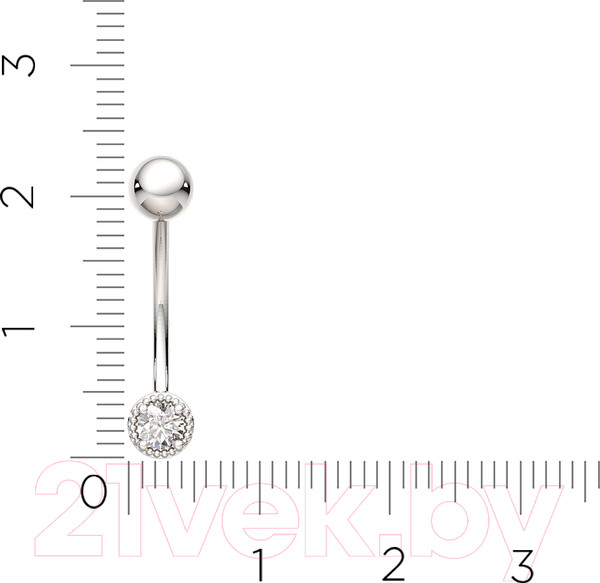 Изображение товара Пирсинг из серебра ZORKA 0710001 (с фианитом)