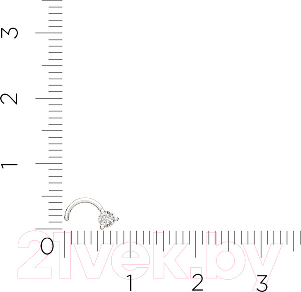 Изображение товара Пирсинг из серебра ZORKA 0710021 (с фианитом)