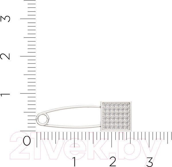 Изображение товара Брошь из серебра ZORKA 0940008 (с фианитами)