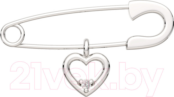 Изображение товара Брошь из серебра ZORKA 0940010 (с фианитом)