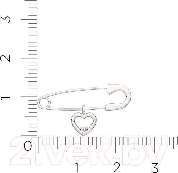 Изображение товара Брошь из серебра ZORKA 0940010 (с фианитом)