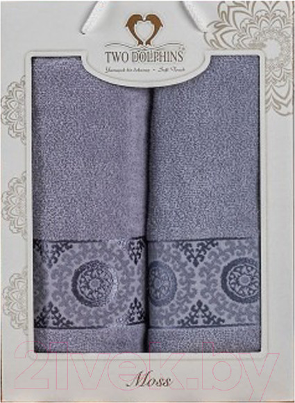 Изображение товара Набор полотенец Two Dolphins Moss / 11808 (2шт, в коробке, лиловый)