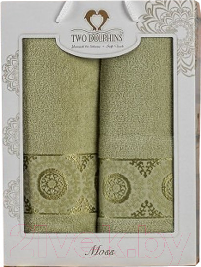 Изображение товара Набор полотенец Two Dolphins Moss / 11808 (2шт, в коробке, зеленый)