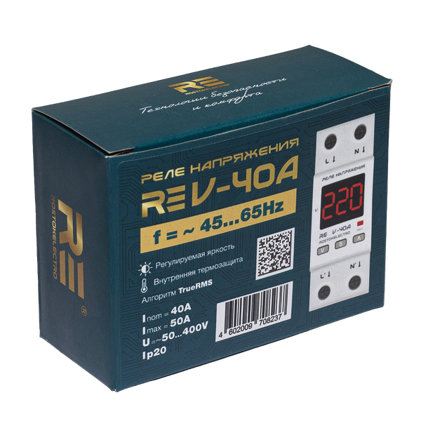 Изображение товара Реле напряжения Rostok Elektro V-40А RE / 46-237