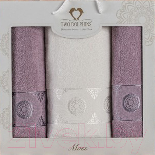 Изображение товара Набор полотенец Two Dolphins Moss / 11809 (3шт, в коробке, баклажан)