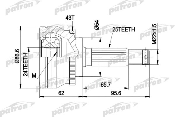 Изображение товара ШРУС Patron PCV1331