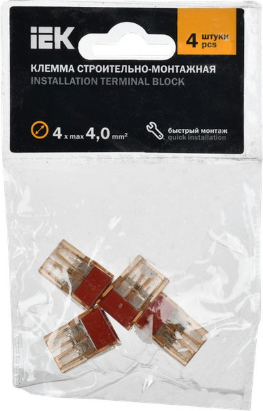 Изображение товара Набор клемм IEK UKZ10-604-004 (4шт)