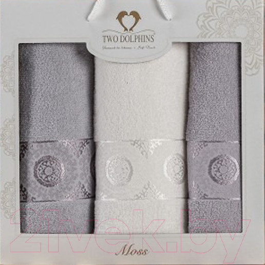 Изображение товара Набор полотенец Two Dolphins Moss / 11809 (3шт, в коробке, светло-серый)