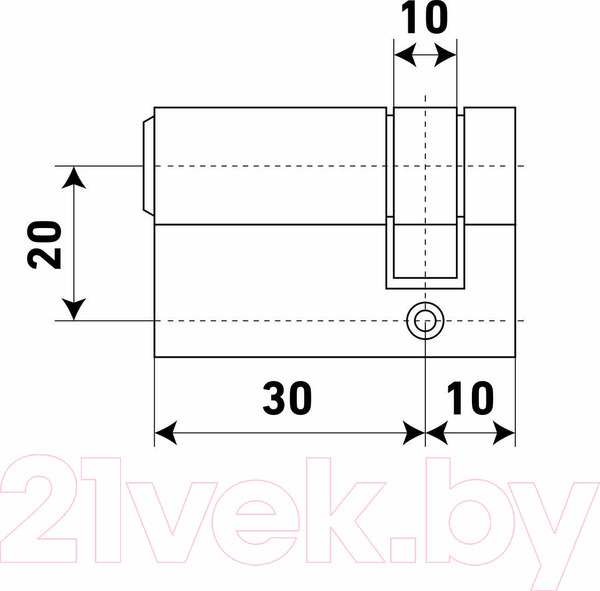 Изображение товара Цилиндровый механизм замка Аллюр HD F 40H-5К CP 30x10 (хром)