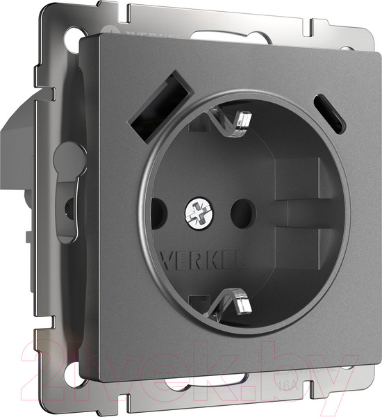 Изображение товара Розетка Werkel W1171764 (графит матовый)