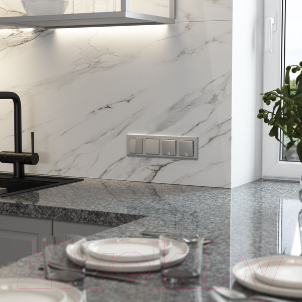 Изображение товара Выключатель Werkel W1110065 (серебряный матовый)