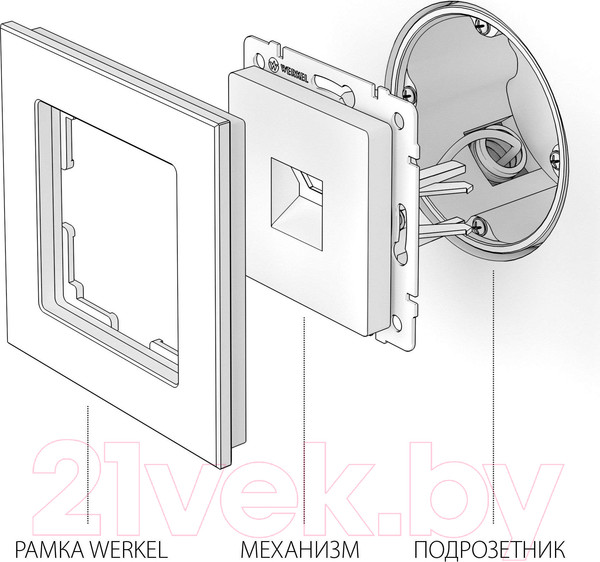 Изображение товара Розетка Werkel RJ-11 / W1182003 (слоновая кость)