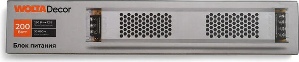 Изображение товара Блок питания для светодиодной ленты Wolta Decor WLD-200W/01-12V