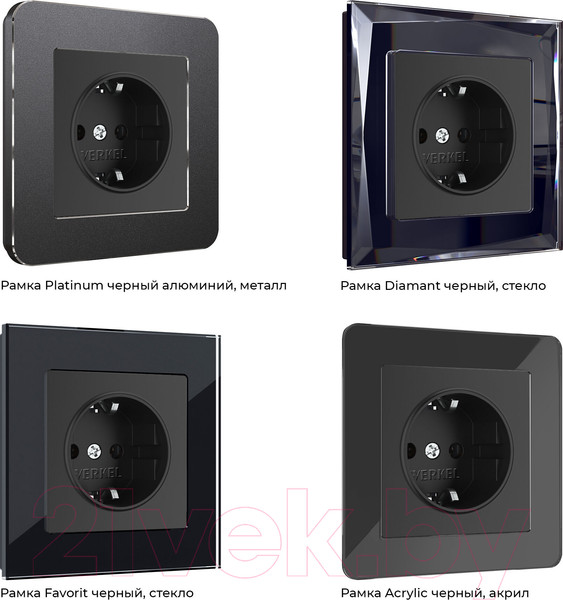 Изображение товара Розетка Werkel W1171308 (черный матовый)