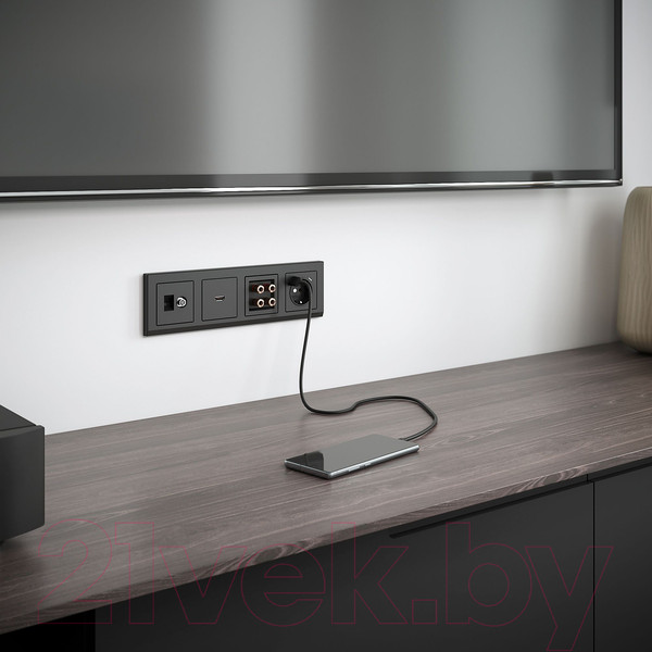 Изображение товара Розетка Werkel W1185008 (черный матовый)