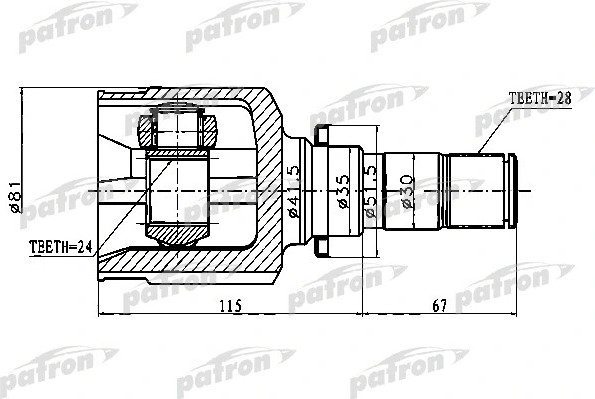 Изображение товара ШРУС Patron PCV1747