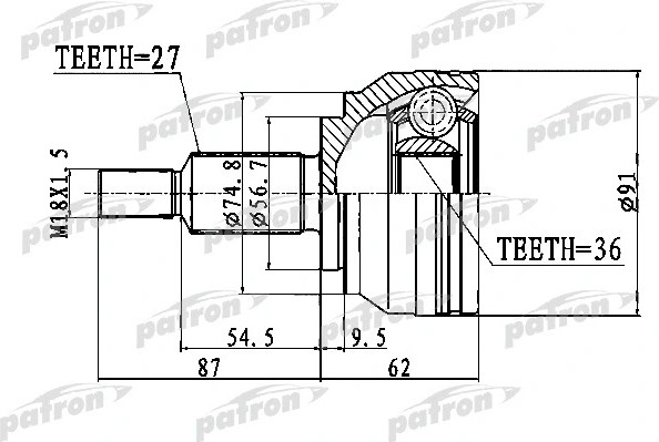 Изображение товара ШРУС Patron PCV1771