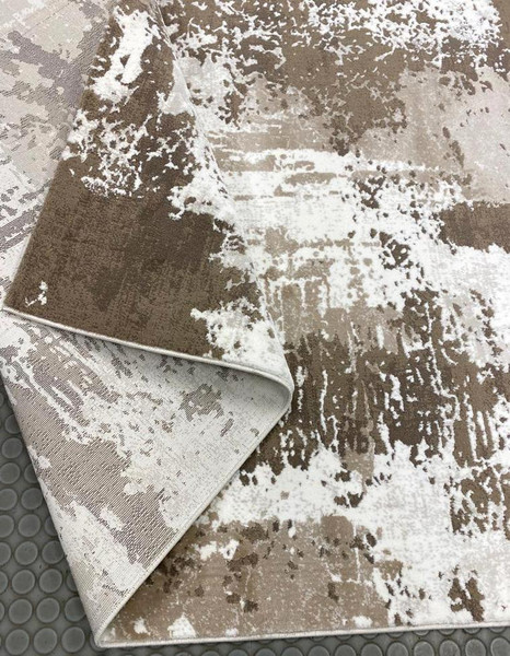 Изображение товара Ковер Radjab Carpet Астра Овал 1647A / 11266RK (1.6x2.3, Brown/Beige)