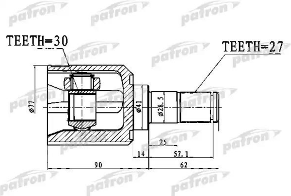 Изображение товара ШРУС Patron PCV1760