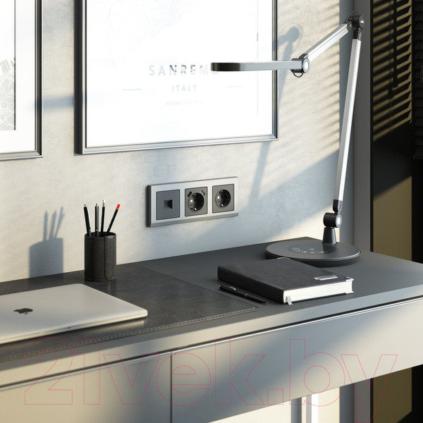 Изображение товара Розетка Werkel W1171164 (графит матовый)