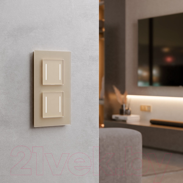 Изображение товара Выключатель Werkel W4522011 Сенсорный двухклавишный (шампань)