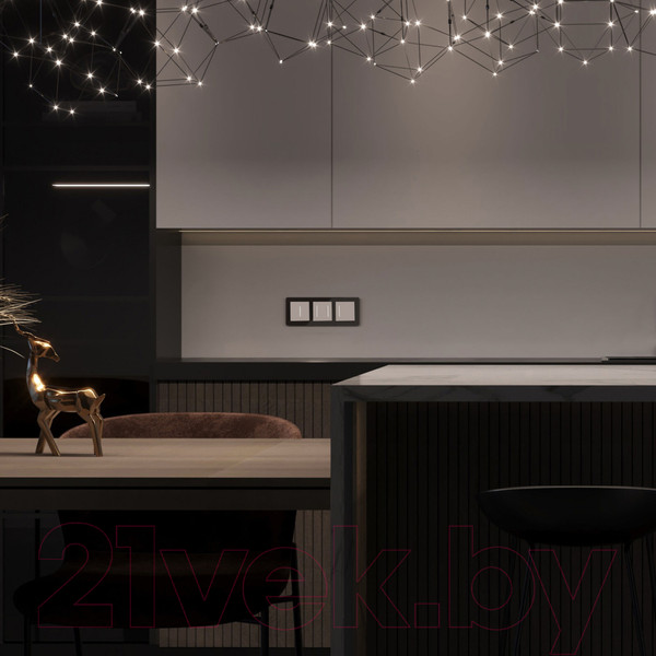 Изображение товара Выключатель Werkel W4522001 Сенсорный двухклавишный (белый)