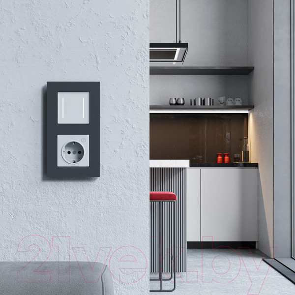 Изображение товара Выключатель Werkel W4522001 Сенсорный двухклавишный (белый)