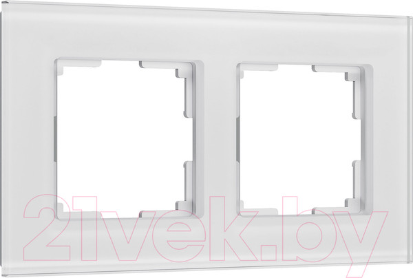 Изображение товара Рамка для выключателей и розеток Werkel Senso W0023101 (белый/стекло soft-touch)
