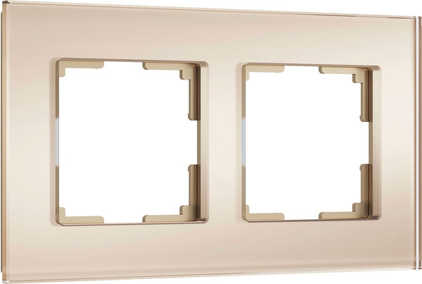 Изображение товара Рамка для выключателей и розеток Werkel Senso W0023111 (шампань/стекло soft-touch)