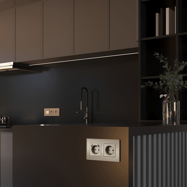 Изображение товара Рамка для выключателей и розеток Werkel Senso W0023111 (шампань/стекло soft-touch)