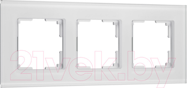 Изображение товара Рамка для выключателей и розеток Werkel Senso W0033101 (белый/стекло soft-touch)