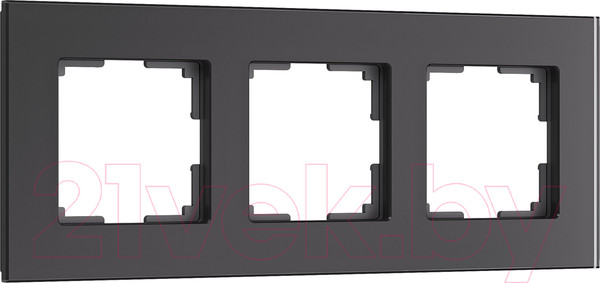 Изображение товара Рамка для выключателей и розеток Werkel Senso W0033108 (черный/стекло soft-touch)