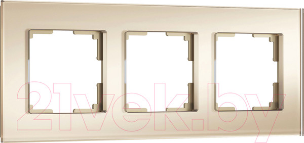 Изображение товара Рамка для выключателей и розеток Werkel Senso W0033111 (шампань/стекло soft-touch)