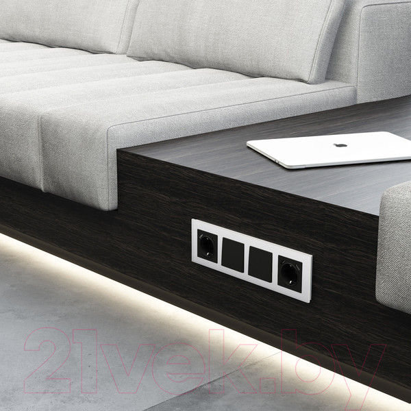 Изображение товара Рамка для выключателей и розеток Werkel Senso W0043101 (белый/стекло soft-touch)