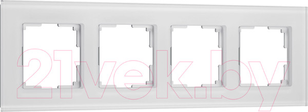 Изображение товара Рамка для выключателей и розеток Werkel Senso W0043101 (белый/стекло soft-touch)
