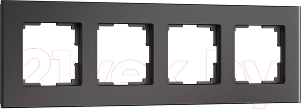 Изображение товара Рамка для выключателей и розеток Werkel Senso W0043108 (черный/стекло soft-touch)