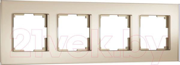 Изображение товара Рамка для выключателей и розеток Werkel Senso W0043111 (шампань/стекло soft-touch)