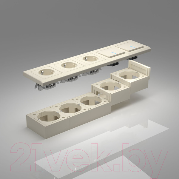 Изображение товара Коробка открытого монтажа Werkel W8000003 (слоновая кость)