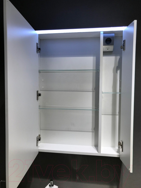 Изображение товара Шкаф с зеркалом для ванной Roca Ronda / ZRU9303007 (бетон/белый матовый)